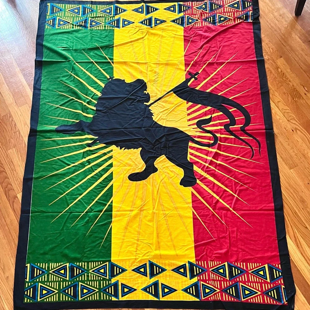 Rasta Lion Flag Tapestry Large Wall Hanging (81
